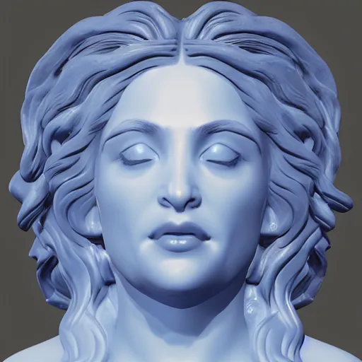 Prompt: an ombre madonna statue inspired by soap bubbles, unreal engine 5