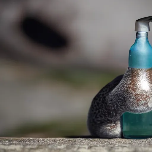 Prompt: photo of an animal that looks like a spray bottle