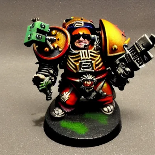 Prompt: close up of danny devito painted warhammer 4 0 k miniature, 4 k