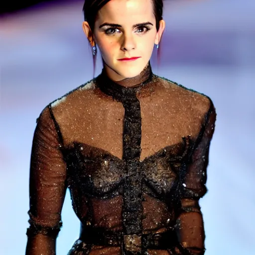 Image similar to emma watson on catwalk as runway model f/1.4