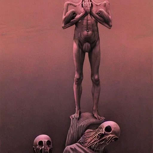 Image similar to the most bizarre thing by zdzisław beksinski, by zdzisław beksinski, by zdzisław beksinski, by zdzisław beksinski, by zdzisław beksinski