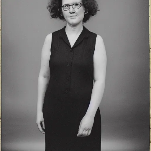 Prompt: Tom Ellison if he was a woman, studio portrait