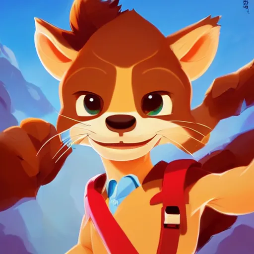 Image similar to face icon stylized minimalist chip'n dale : rescue rangers, loftis, cory behance hd by jesper ejsing, by rhads, makoto shinkai and lois van baarle, ilya kuvshinov, rossdraws global illumination