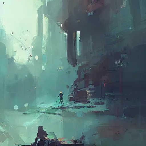 Image similar to Revachol, by Ismail Inceoglu, digital art, detailed, brushstrokes