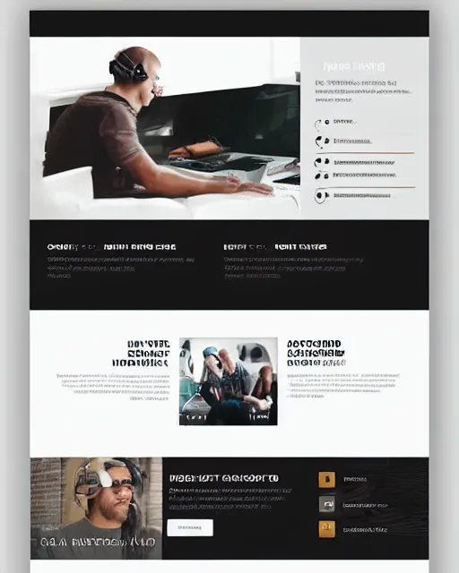 Image similar to online radio design landing page template