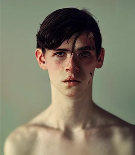 Image similar to a high quality, high detail, beautiful portrait photography by juan francisco casas and kyle thompson