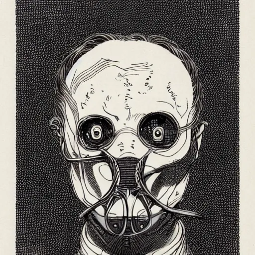 Image similar to ! dream hannibal lector, in the style of charles dulac. symmetry, smooth, sharp focus, semi - realism, intricate detail