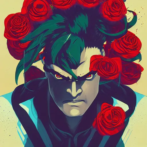 Image similar to Street Fighter 2 Vega Claw profile picture by Sachin Teng, asymmetrical, Organic Painting , Adidas, Impressive, Award Winning, Claw, Violent, Dark, Roses, Snake, Powerful, geometric shapes, hard edges, energetic, intricate background, graffiti, street art:2 by Sachin Teng:4