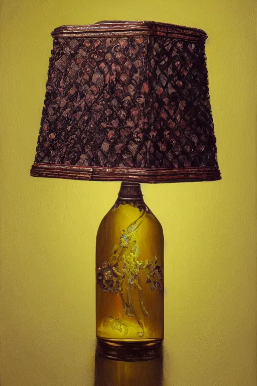 Prompt: a lamp in the style of a lemon oil on canvas, intricate, portrait, 8k highly professionally detailed, HDR, CGsociety