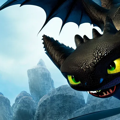 Movie poster of How to train your dragon 4 with Smaug, Stable Diffusion