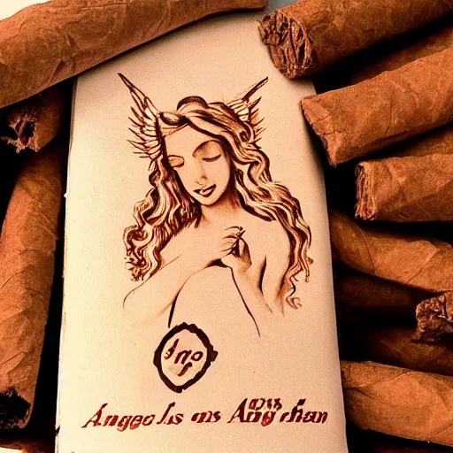 Image similar to angels in heaven smoking cigar