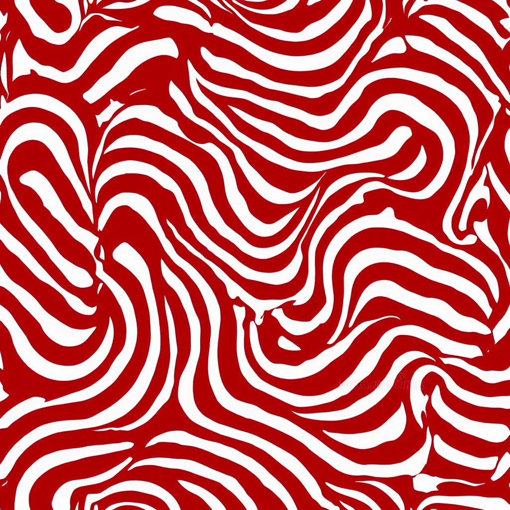 Prompt: seamless red and white symmetric wave texture, 4k