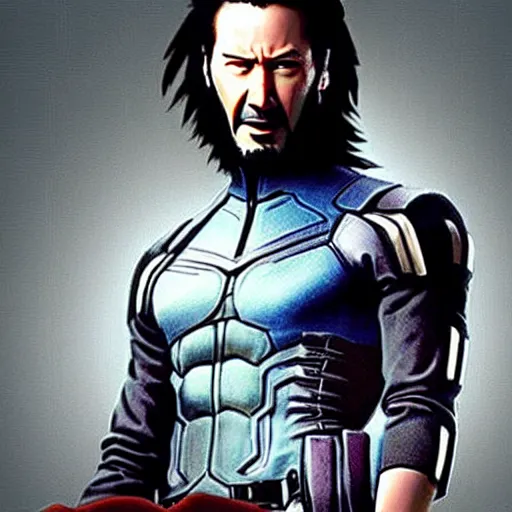 Image similar to keanu reeves as x men wolverine, marvel movie