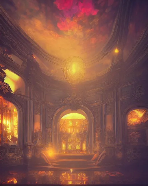 Prompt: speech, volumetric lighting, digital artwork, trending on artstation, beautiful artwork, ornate, rococo, psychedelic colorization, influenced by tokio aoyama, influenced by mario martinez