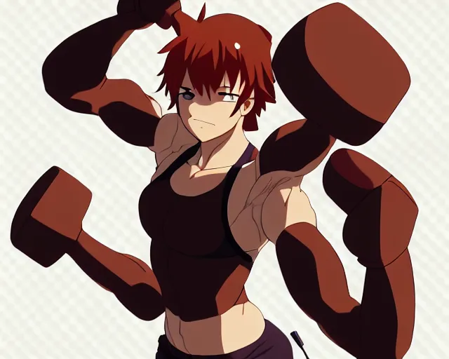 Image similar to anime visual, beautiful muscular beautiful girl who is training at military school, cute face by yoh yoshinari, katsura masakazu, studio lighting, dynamic pose, dynamic perspective, strong silhouette, anime cels, ilya kuvshinov, cel shaded, crisp and sharp, rounded eyes, moody