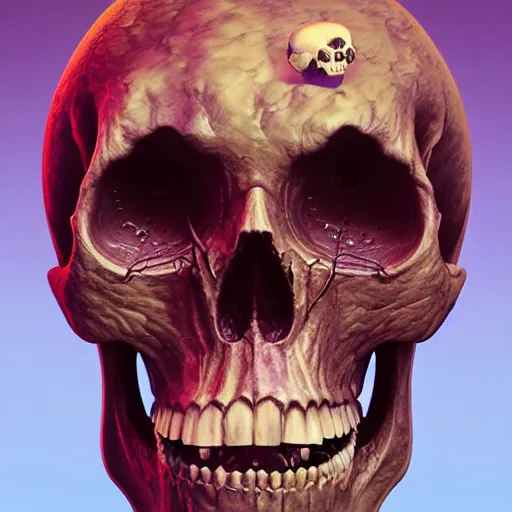 Image similar to portrait_of_a_melting_skull._intricate_abstract._intricate_artwork._by_Tooth_Wu_wlop_beeple_dan_mumford._octane_render_trending_on_artstat