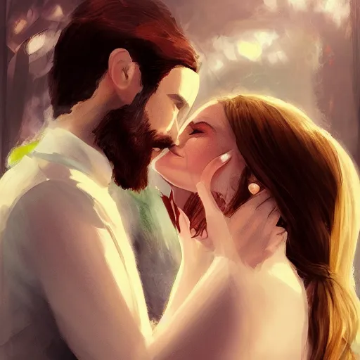 Prompt: the love of my life marrying me, trending on artstation