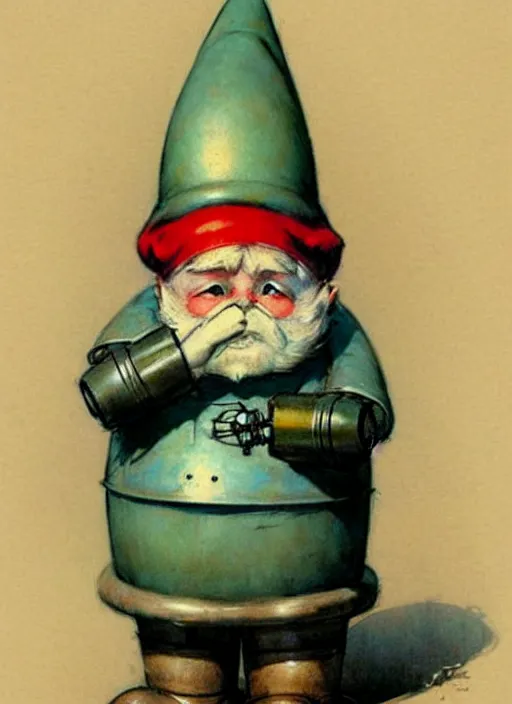 Image similar to ( ( ( ( ( 1 9 5 0 s robot knome very fat. muted colors. ) ) ) ) ) by jean - baptiste monge!!!!!!!!!!!!!!!!!!!!!!!!!!!!!!