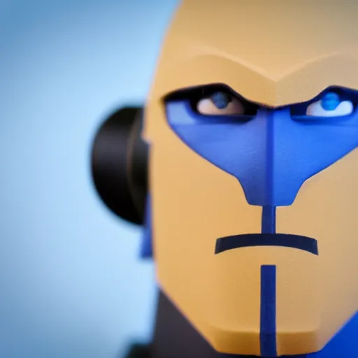 Image similar to close up of face of tf 2 blue spy, live action movie, 8 5 mm f / 1. 4