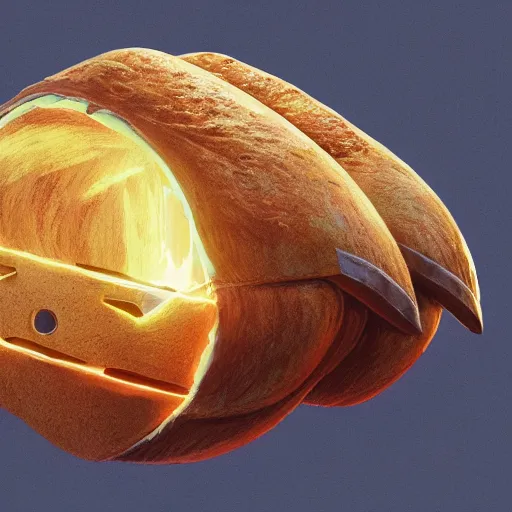 Image similar to portrait of a battle ready slice of toasted bread jumping out of the toaster, viking type pokemon, pixar style bread warrior, volumetric lighting, dynamic composition, art by sachin teng and sergey kolesov and ruan jia and heng z, fantasy, hyper detailed, ultra realistic, sharp focus, wildlife photography, national geographic, octane render, concept art