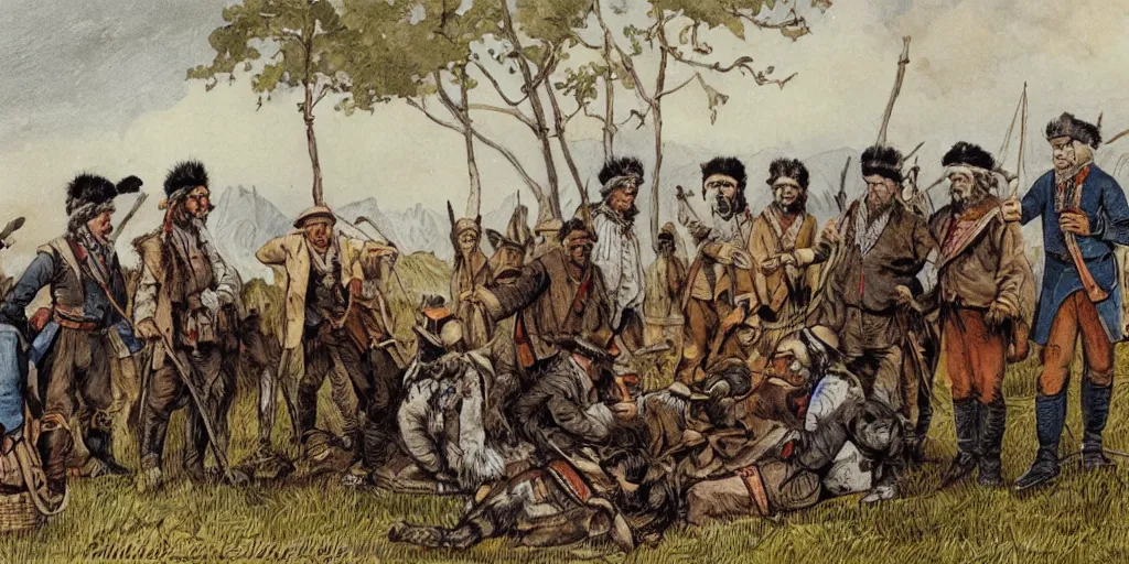 Image similar to french fur traders on the canadian frontier