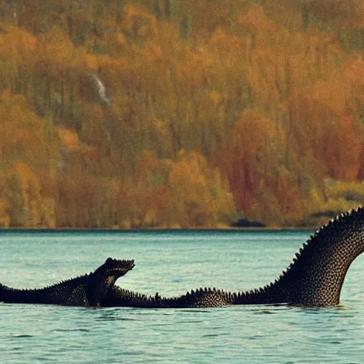 Prompt: lochness monster sighting