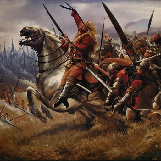 Image similar to the battle of the middle earth, belzinski