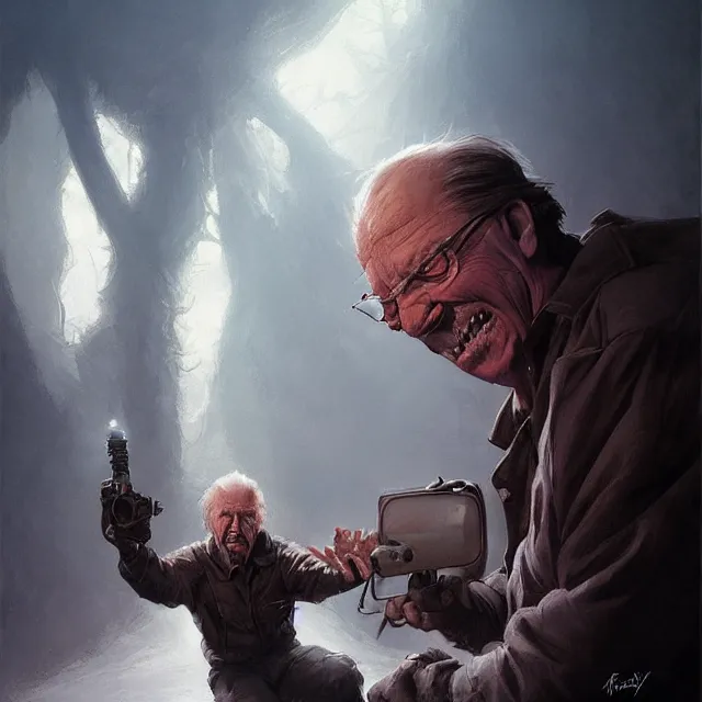 Prompt: mcready and childs the thing movie john carpenter by stanley artgerm lau, wlop, rossdraws, frank frazetta, andrei riabovitchev, marc simonetti