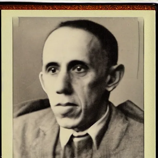 Image similar to Joseph Mandelstam. polaroid. color photo. High quality photos.