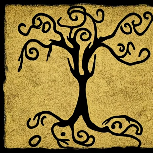 Prompt: black metal band logo, unreadable text, metal font, looks like a tree silhouette, looks like varicose veins, letters with branches, complex, horizontal