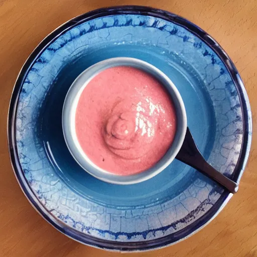 Prompt: pink sauce tiktok but blue