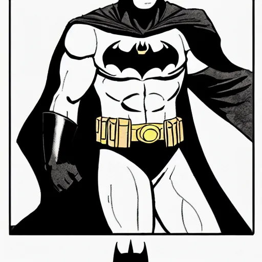 Image similar to a Batman coloring page