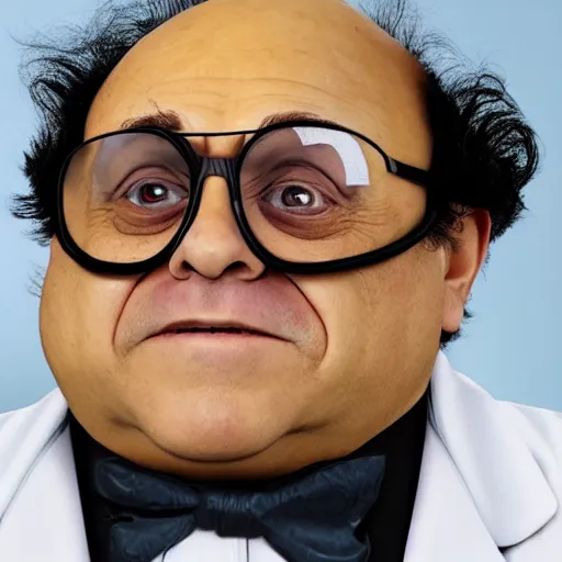 Image similar to Danny Devito as Dr Robotnik, photo, detailed, 4k