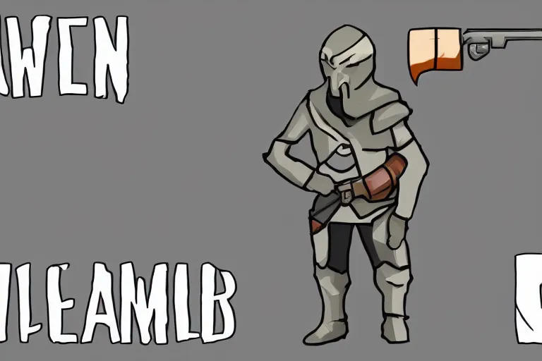 Image similar to Rimworld Character Pawn Concept art youtube thumbnail clean Minimalist