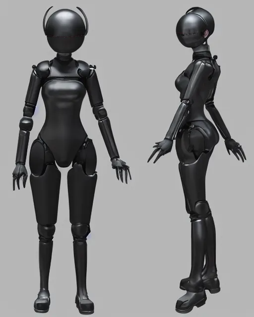 Prompt: CAD screenshot of a realistic android companion modeled after 2B from Nier Automata and with slender body type and prominent ceramic hex tile armor plates wearing wearing short clothes , solidworks, catia, autodesk inventor, unreal engine, gynoid cad design inspired by Masamune Shirow and Nier Automata and Ross Tran, product showcase, octane render 8k