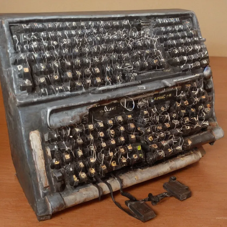 Prompt: ancient slavic computer machine