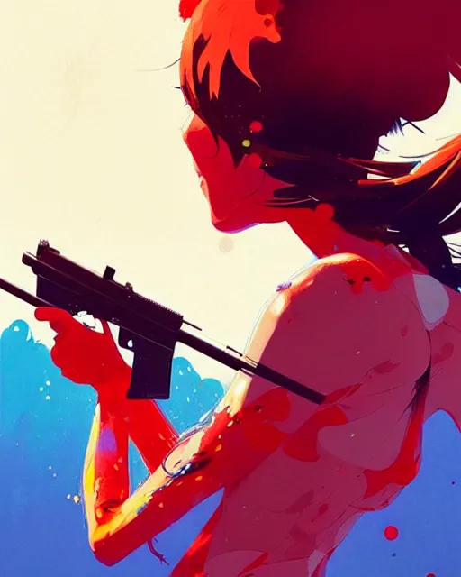 Image similar to a ultradetailed beautiful panting of a womanshooting a free throw, by conrad roset, greg rutkowski and makoto shinkai, trending on artstation