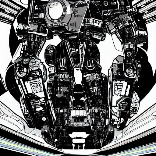 Prompt: mecha standing in front of the time-space vortex, dark room, smoke, in the graphic style of Patrick Gleason, detailed art, trending on Artstation, sharp focus, Beautiful comic art