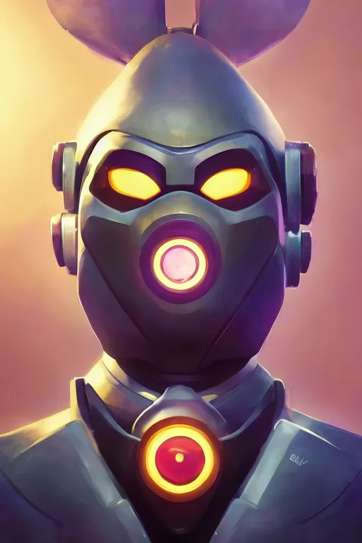 Image similar to epic mask helmet robot ninja portrait stylized as fornite style game design fanart by concept artist gervasio canda, behance hd by jesper ejsing, by rhads, makoto shinkai and lois van baarle, ilya kuvshinov, rossdraws global illumination radiating a glowing aura global illumination ray tracing hdr render in unreal engine 5