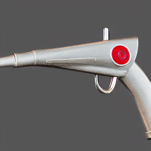 Prompt: product photo of a ray gun