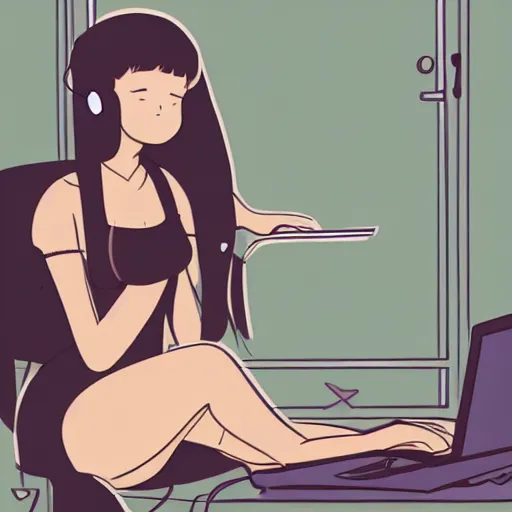 Prompt: seductive lofi beats to study and relax to