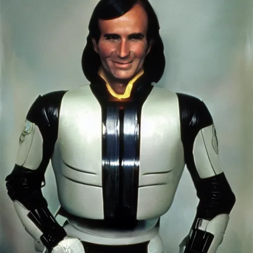 Prompt: Candid portrait photograph of Buck Rogers taken by Annie Leibovitz