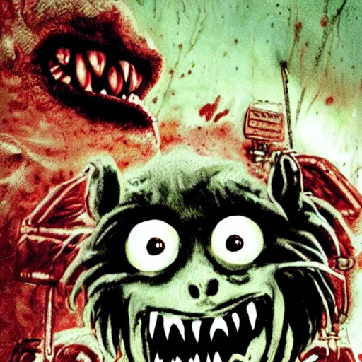 Image similar to b - grade horror film budget production a very strange creature rat fink