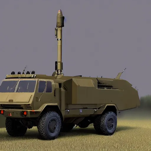 Image similar to m 1 4 2 high mobility artillery rocket system ( himars ), m 1 4 2 himars artstation