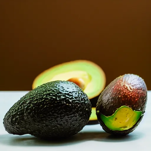 Image similar to avocado that looks like eeg, hyper real, food photography
