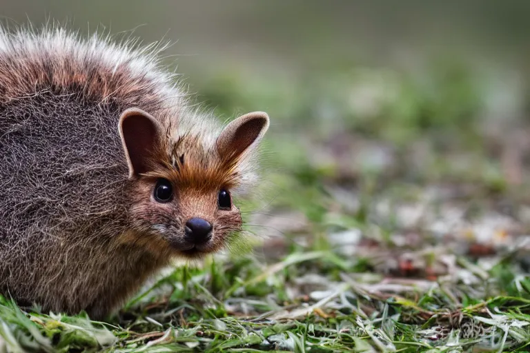 Prompt: a pudu chinchilla!!! hybrid! hyper realistic!! realistic lighting!! wildlife photographer of the year!!! bold natural colors, national geographic, hd, wide angle, 8 k