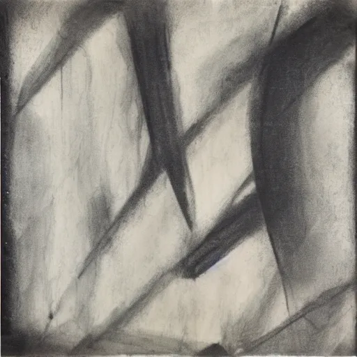 Image similar to polaroid of a abstract charcoal modern art