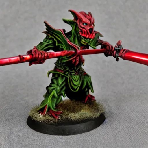 Image similar to Goblin red eyes raging rusty sword