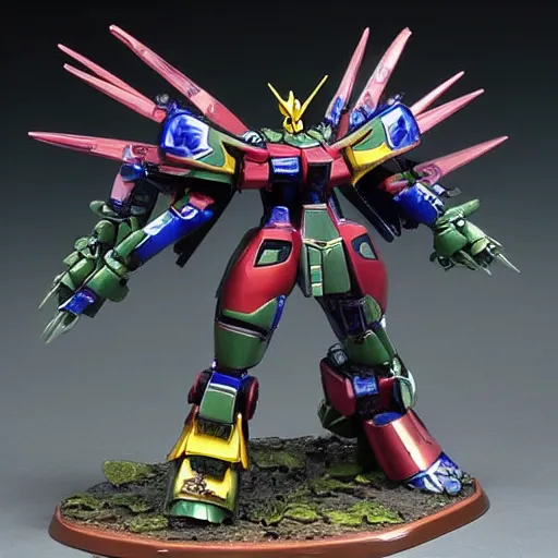 Image similar to waterlilys combat Mecha, nymphaea Gundam