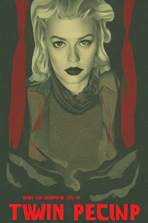 Image similar to Pulp book cover of Twin Peaks artwork by Artem Chebokha